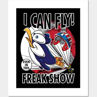 Penguin I Can Fly Freak Show Posters and Art